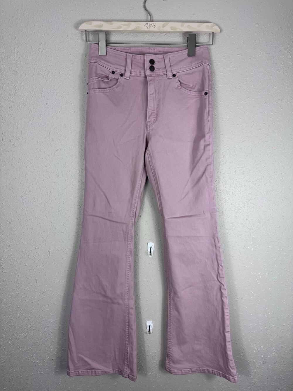 Levi's 726 High Rise Flare Dusty Pink Womens Size 27